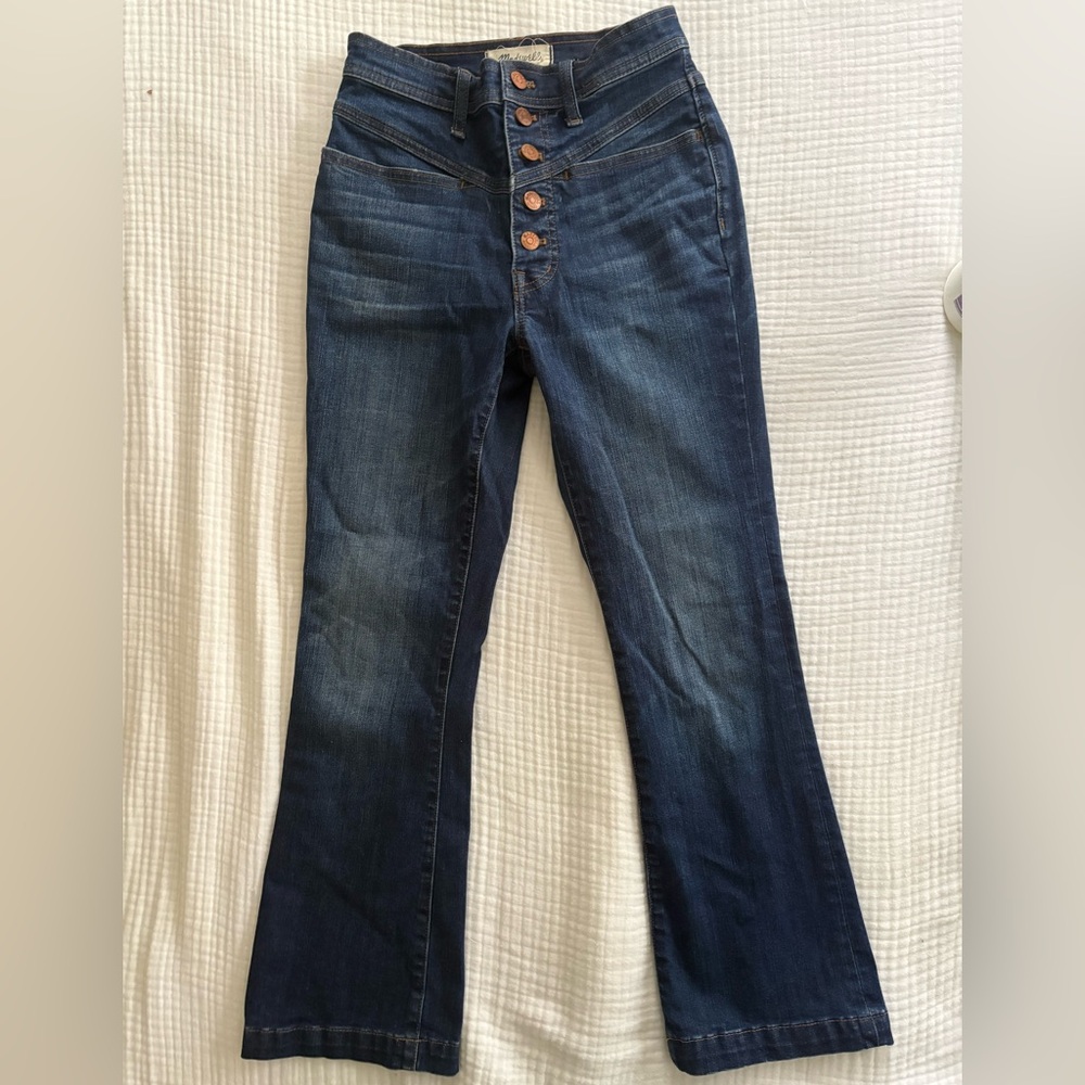 Madewell Dark Blue Flare Jeans